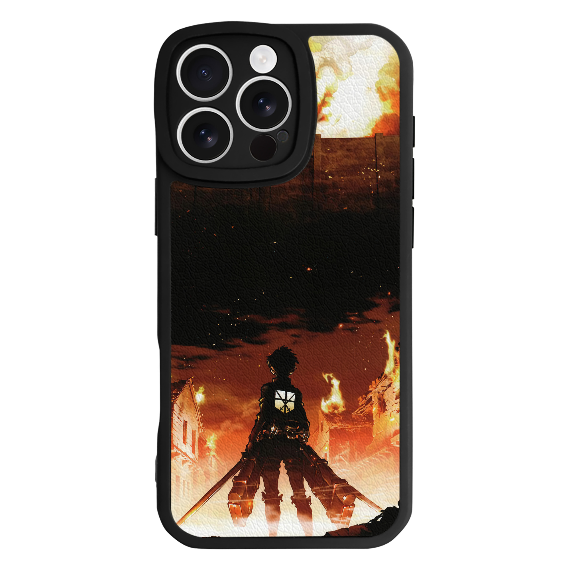 （画像用） 進撃の巨人 Attack on Titan 【iPhone 16シリーズ対応】シリコンスマホケース（レザー調） 材質：シリコン
